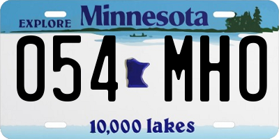 MN license plate 054MHO
