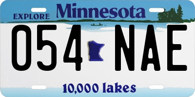 MN license plate 054NAE