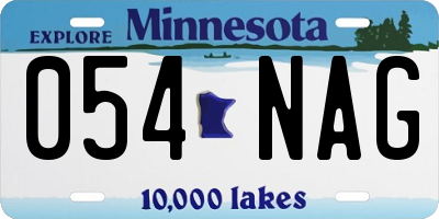 MN license plate 054NAG