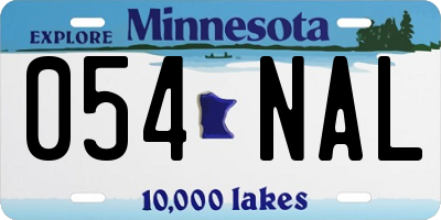 MN license plate 054NAL