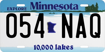 MN license plate 054NAQ