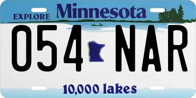 MN license plate 054NAR