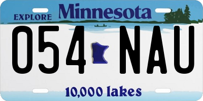 MN license plate 054NAU