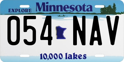 MN license plate 054NAV