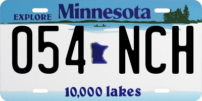 MN license plate 054NCH