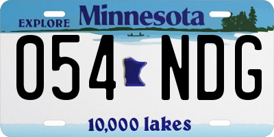 MN license plate 054NDG