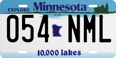 MN license plate 054NML