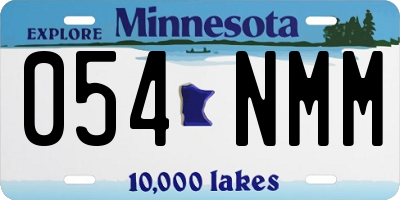 MN license plate 054NMM