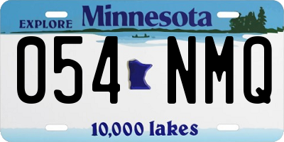 MN license plate 054NMQ