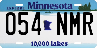 MN license plate 054NMR