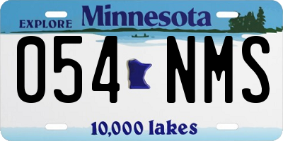 MN license plate 054NMS
