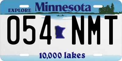 MN license plate 054NMT