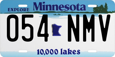 MN license plate 054NMV