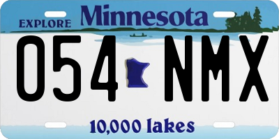 MN license plate 054NMX