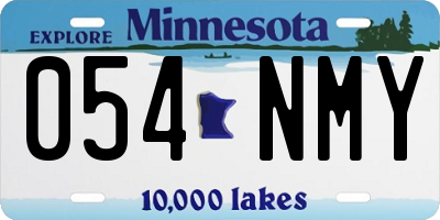 MN license plate 054NMY