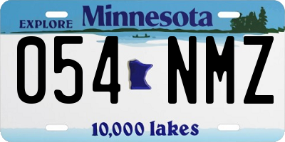 MN license plate 054NMZ