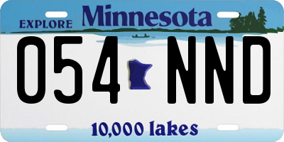 MN license plate 054NND