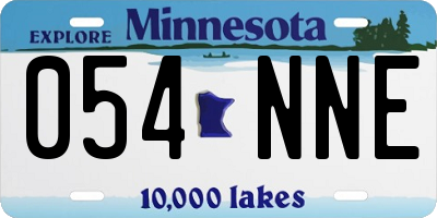 MN license plate 054NNE