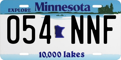 MN license plate 054NNF