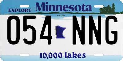MN license plate 054NNG