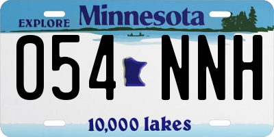 MN license plate 054NNH