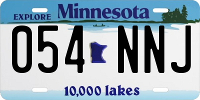 MN license plate 054NNJ