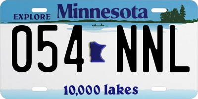 MN license plate 054NNL