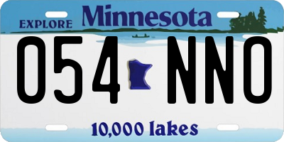 MN license plate 054NNO