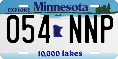 MN license plate 054NNP