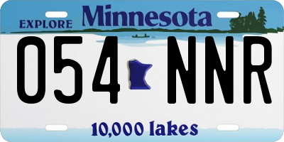 MN license plate 054NNR