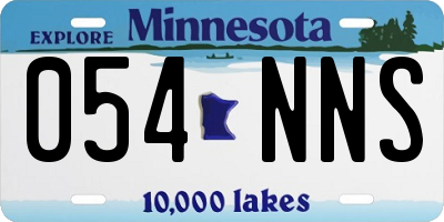 MN license plate 054NNS