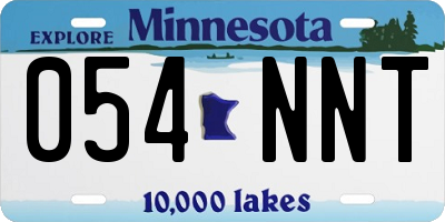 MN license plate 054NNT