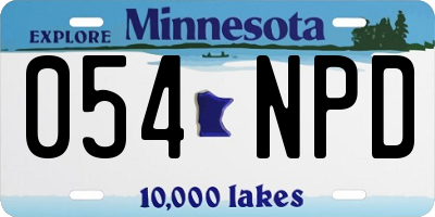 MN license plate 054NPD