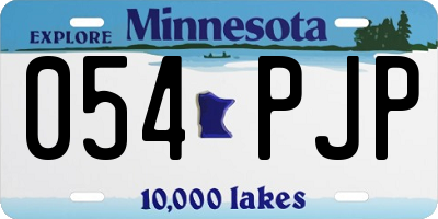 MN license plate 054PJP