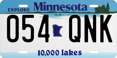 MN license plate 054QNK
