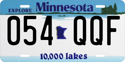 MN license plate 054QQF