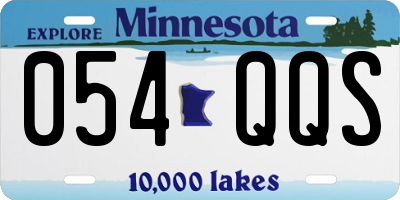 MN license plate 054QQS