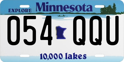 MN license plate 054QQU