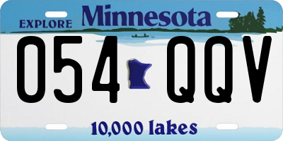 MN license plate 054QQV