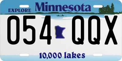 MN license plate 054QQX