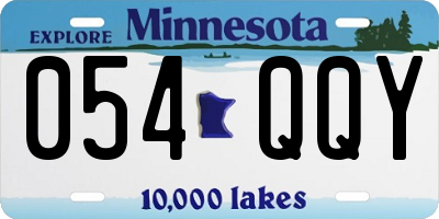 MN license plate 054QQY