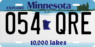 MN license plate 054QRE