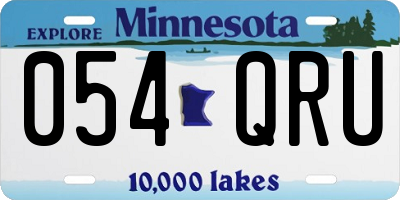 MN license plate 054QRU