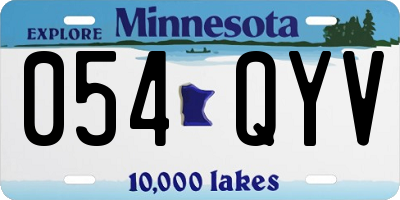 MN license plate 054QYV
