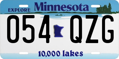 MN license plate 054QZG