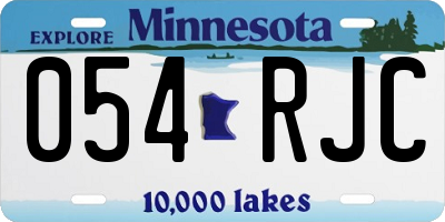 MN license plate 054RJC