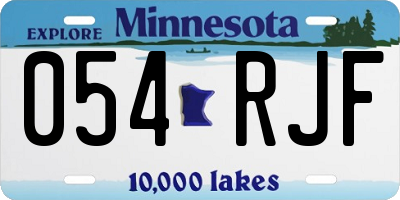 MN license plate 054RJF