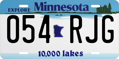 MN license plate 054RJG