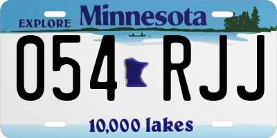 MN license plate 054RJJ