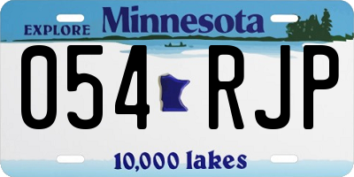 MN license plate 054RJP
